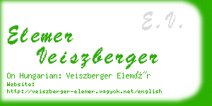 elemer veiszberger business card
